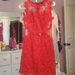 Red Lace Mini Dress